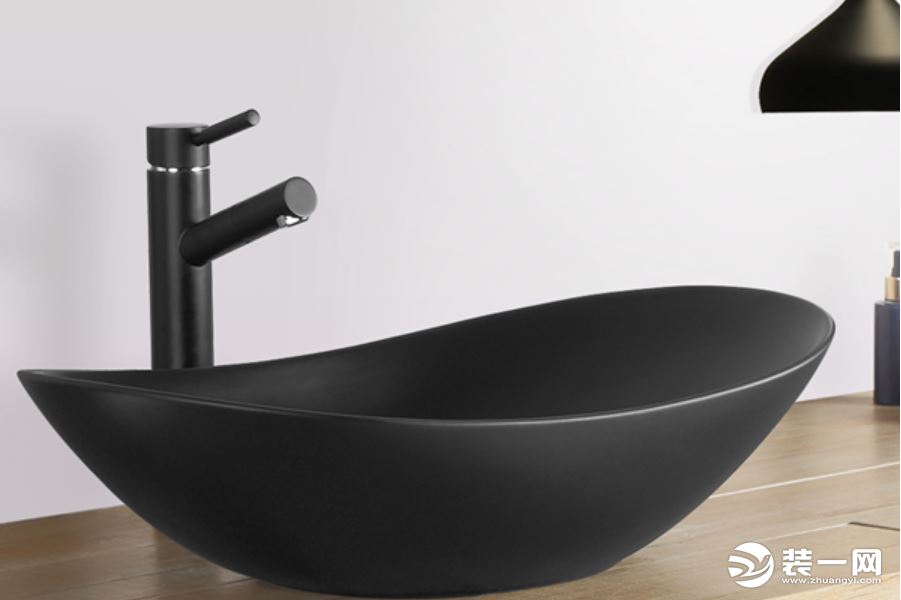 黑色陶瓷洗手盆设计卫生间洗手盆图片展示