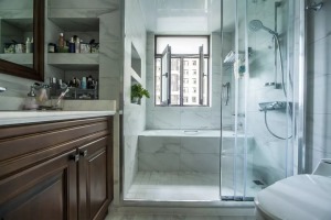 140平米三室兩廳美式風格浴室衛生間裝修效果圖