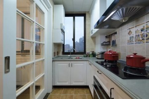 100平米二室二厅美式风格厨房装修效果图