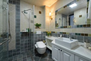 100平米二室二厅美式风格浴室卫生间装修效果图