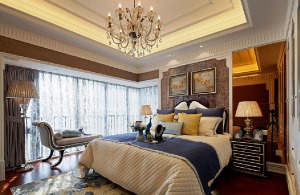 160平米四居室奢华欧式风格主卧卧室装修设计图