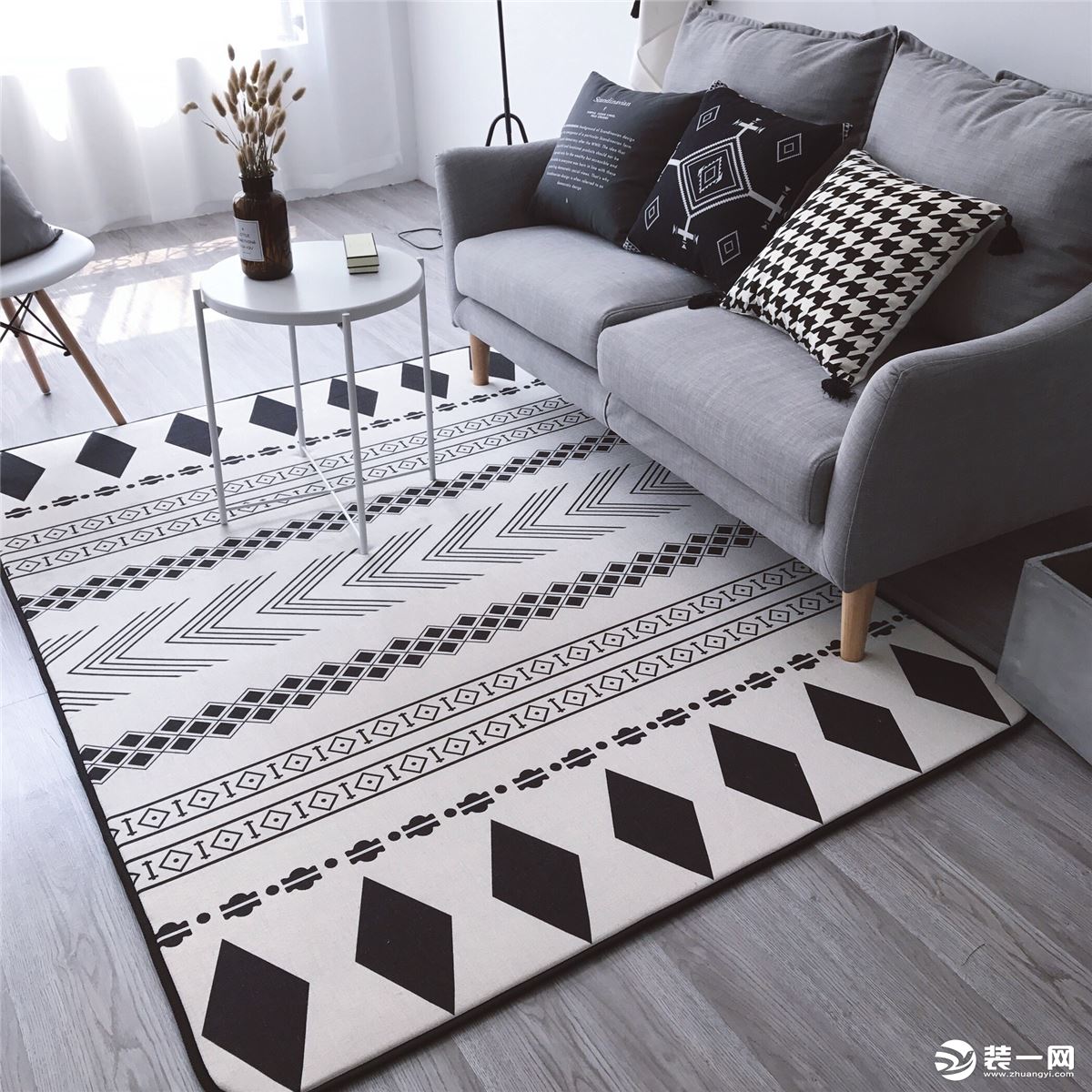 2018最热北欧风格几何图案地毯设计客厅地毯图片