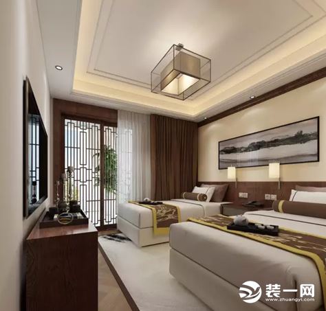 新中式风格家装卧室设计案例