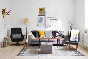 2018最热北欧风格灰色系地毯设计客厅地毯装饰图片