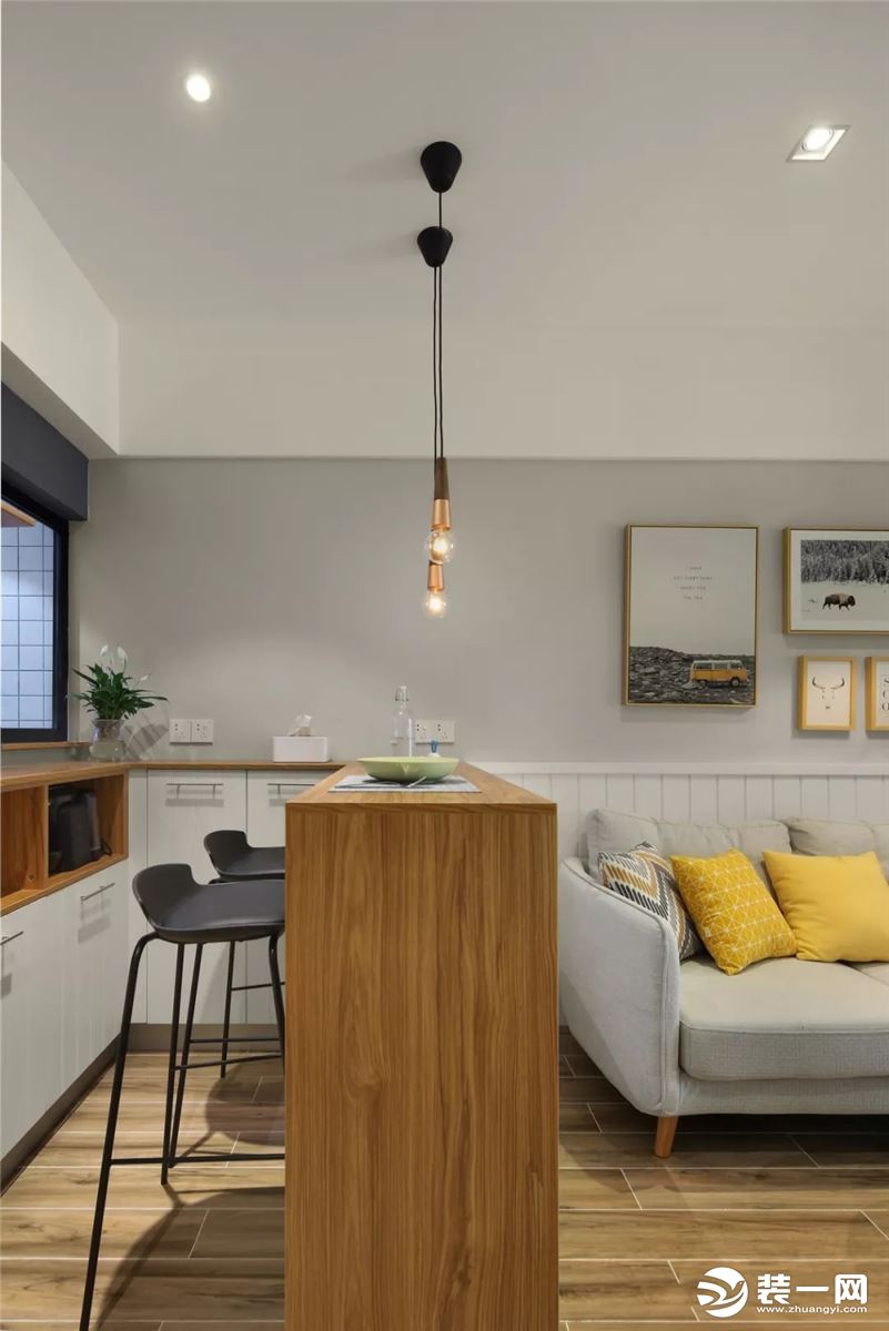 北欧风格45平米小户型单身公寓餐厅装修效果图