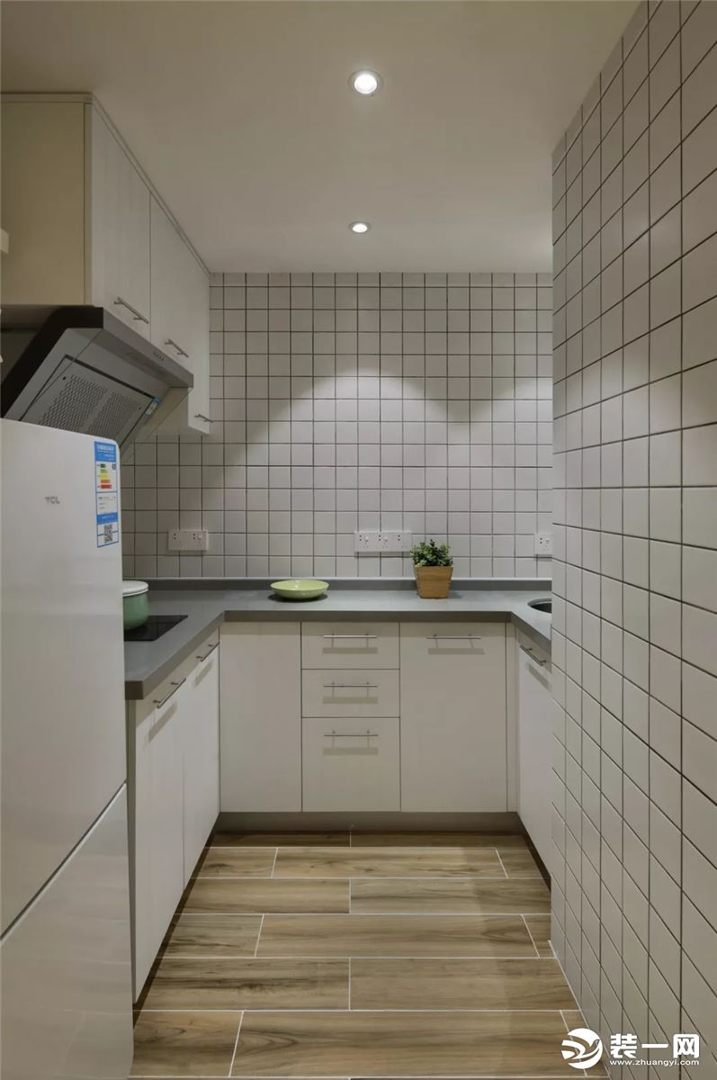 北欧风格45平米小户型单身公寓厨房装修效果图