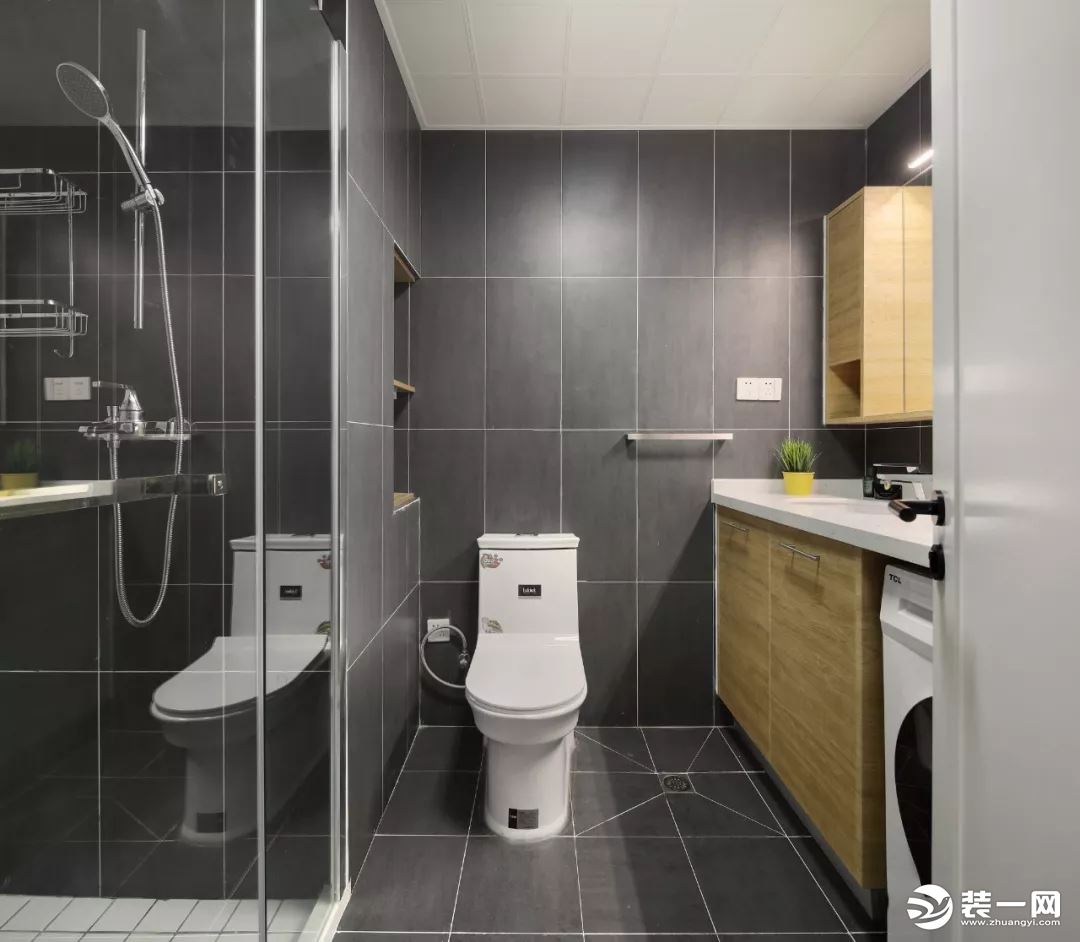 北欧风格45平米小户型单身公寓卫生间装修效果图