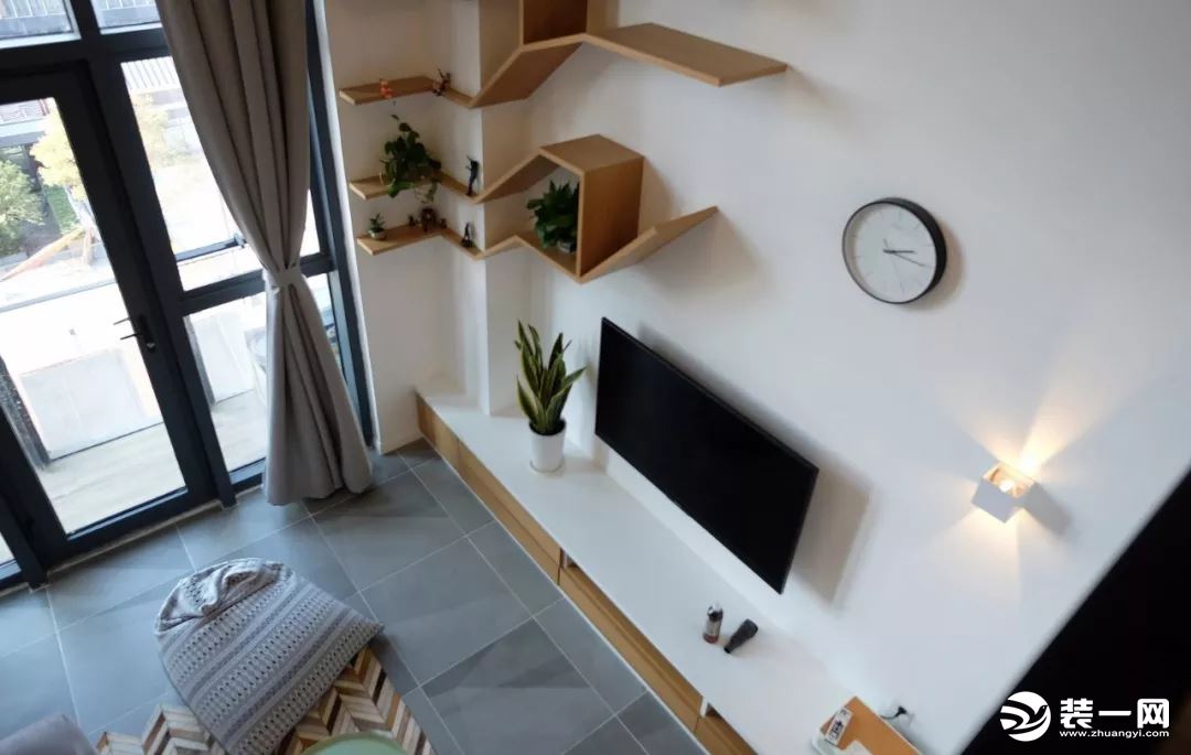 北欧风格47平米loft客厅装修效果图