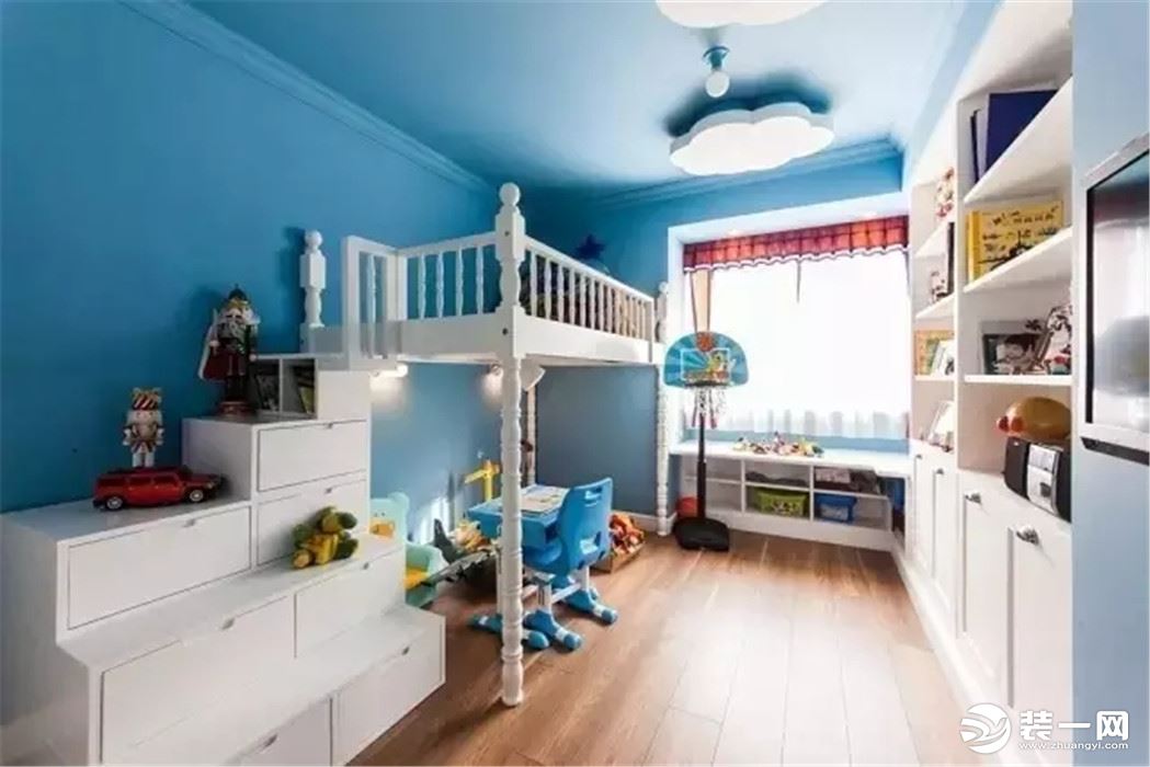 三室两厅美式风格儿童房卧室装修效果图