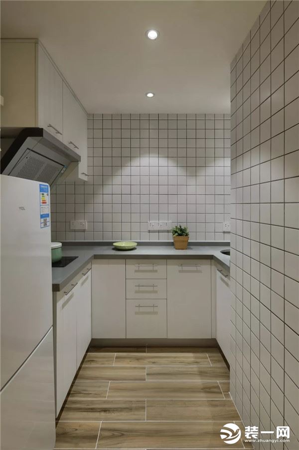 北欧风格45平米一居室厨房装修图片