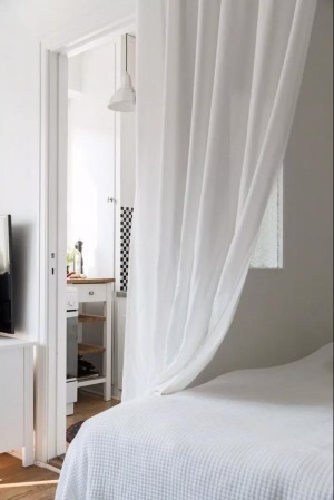 26平米混搭小户型单身公寓开放式卧室设计装修图片