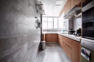 93平米小戶型三居室裝修案例宜家風格廚房設計裝修圖片