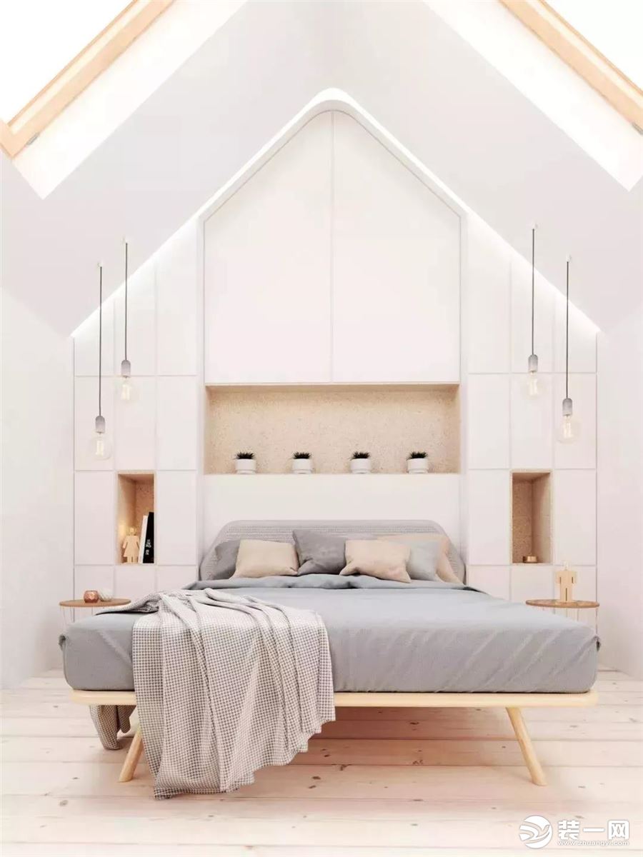 109平米现代风格客厅卧室装修效果图