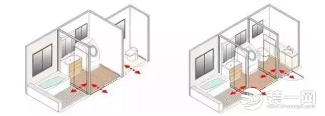 日本卫生间布局设计户型3d图示例