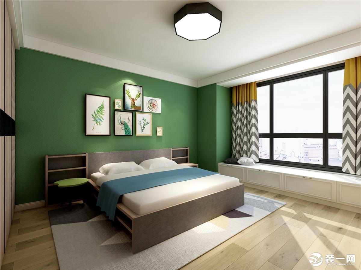 分享一组以绿色系为主题的卧室装修设计 - 知乎