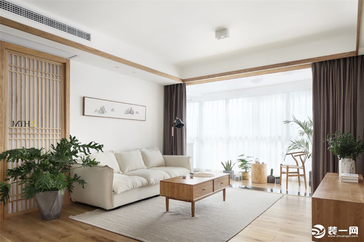 110平米日式muji风格三居室客厅设计装修图片-家居美图_装一网装修效果图