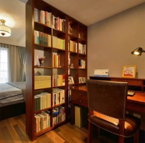 80平米现代美式风格三居室书房装修效果图