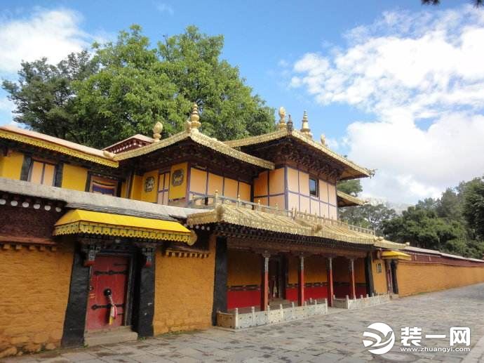西藏拉萨色彩运用建筑装修图
