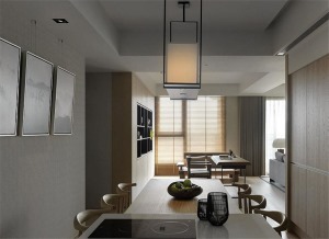 140平米三居室日式风格餐厅装修效果图