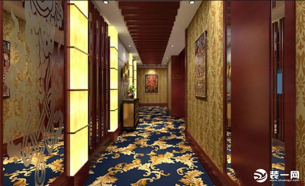2019最新藏式风格酒店装修走廊
