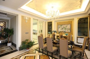 西宁碧桂园292平米大户型豪华欧式客厅装修效果图