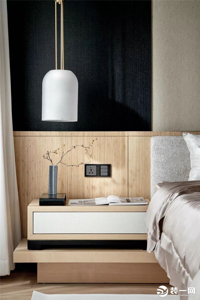 现代风格木质卧室背景墙图片
