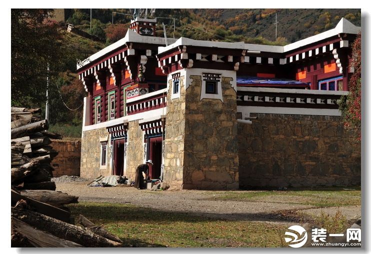 藏式居民建筑房屋图