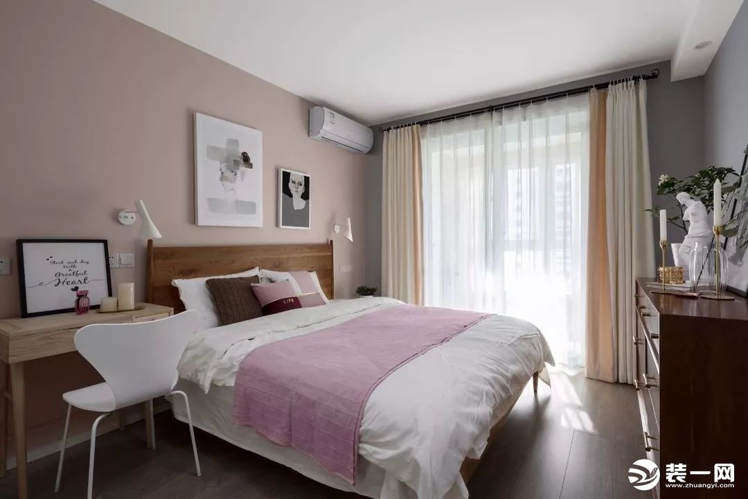 94平米现代北欧风格三居室卧室装修效果图
