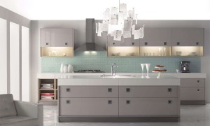 现代风格厨房装修不锈钢整体橱柜设计图片展示