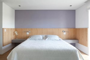 现代风格木质卧室背景墙图片