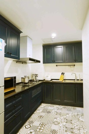 80平米兩室兩廳北歐混搭風格廚房裝修效果圖