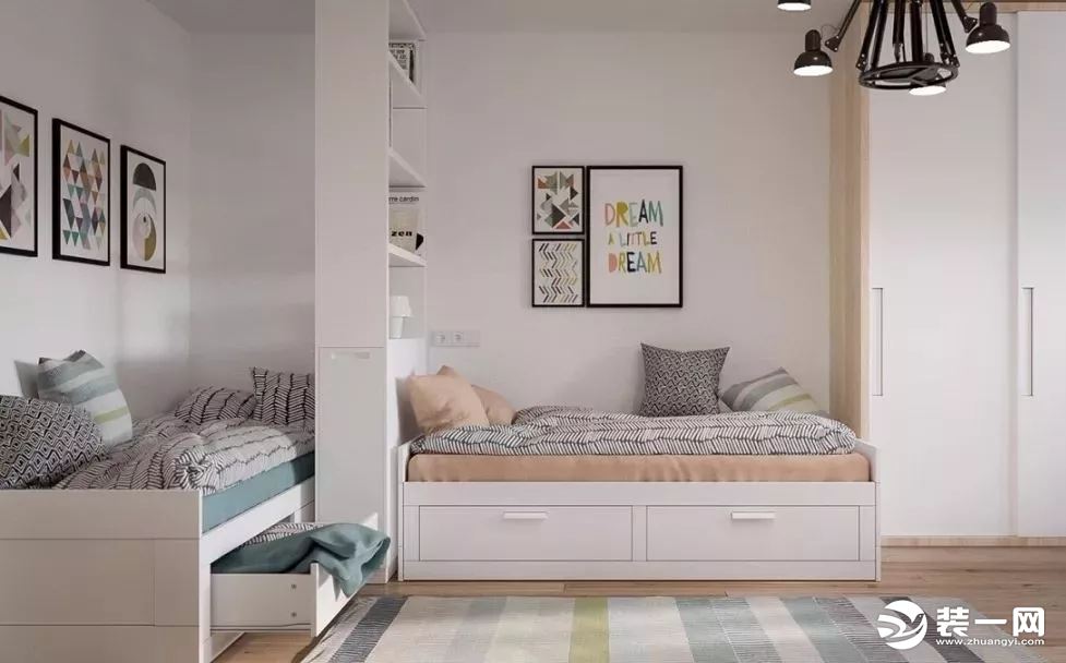 现代风格儿童房卧室装修效果图