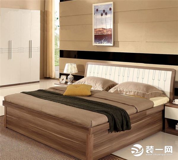 卧室板式床图片