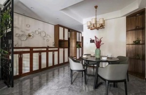 108平米三居室新中式风格装修造价20万