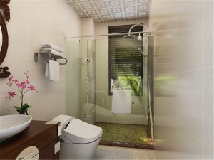 142平中式风格四居室卫生间装修效果图