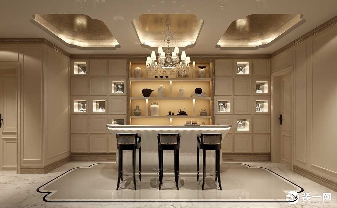 别墅欧式客厅新古典风格设计图