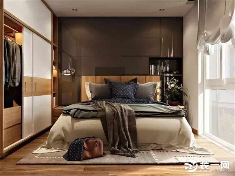15平米现代风格卧室装修效果图