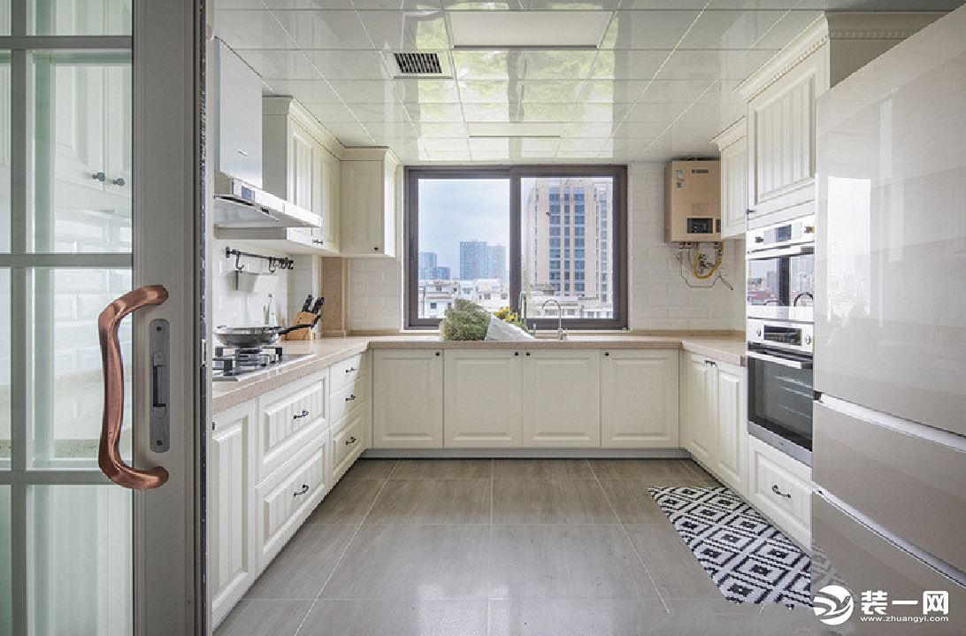 180平米现代美式混搭复式楼厨房装修图片