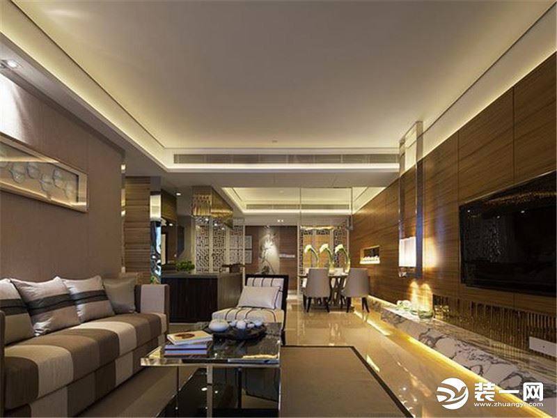 190平中式古典风格三居室客厅装修图片