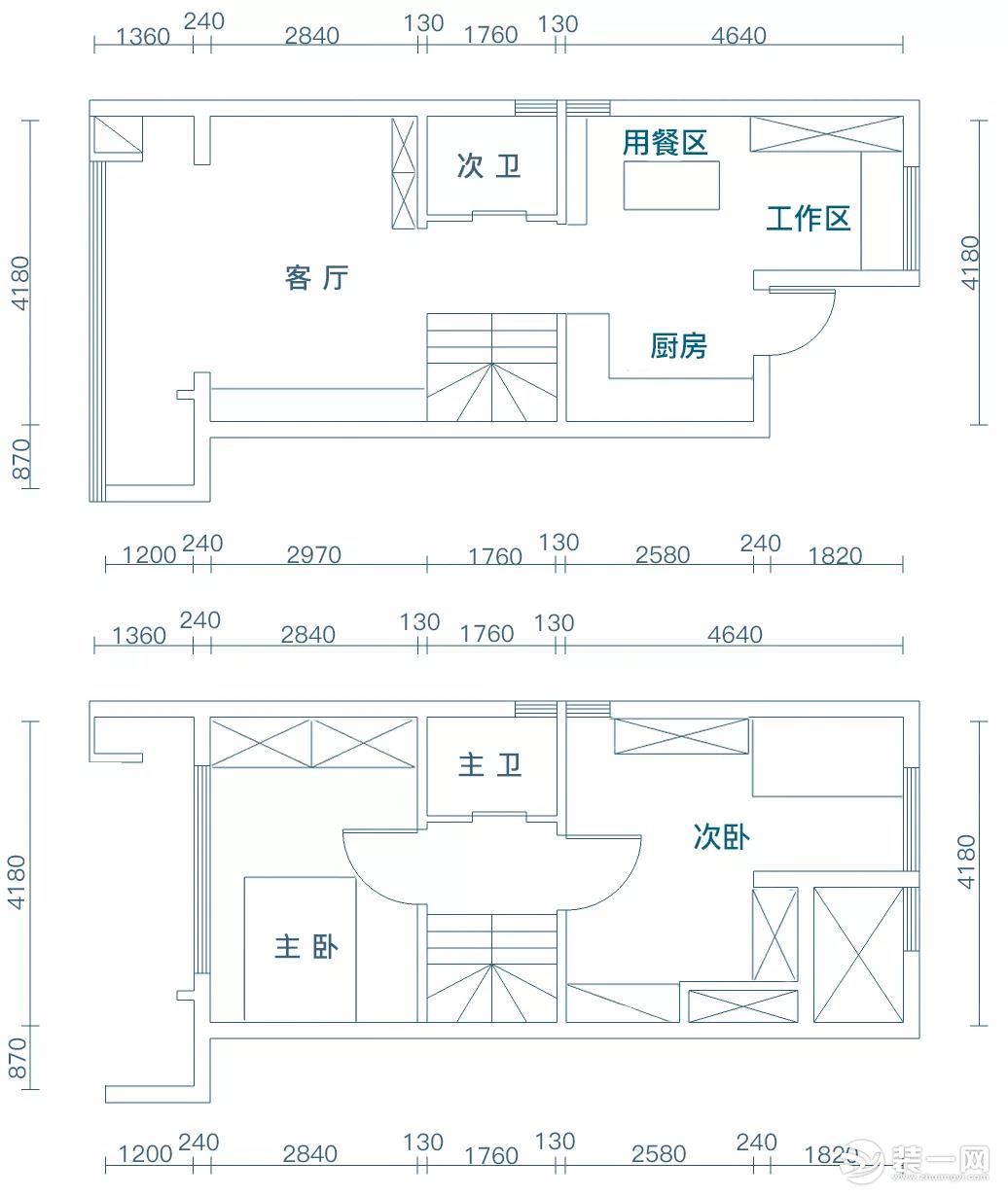 95平米小复式设计图