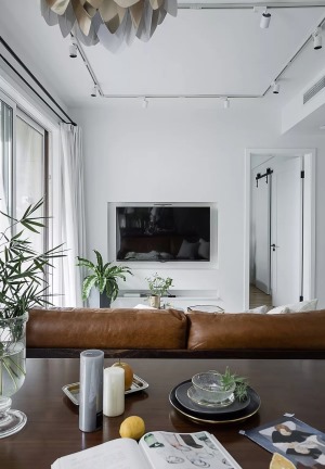 北欧风格89平米两居室客厅装修效果图