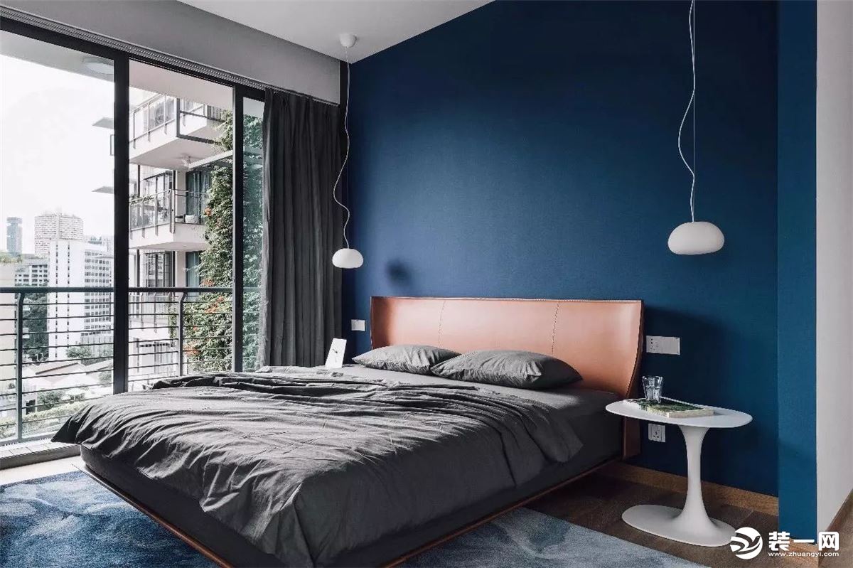 卧室刷颜色床头墙设计效果图