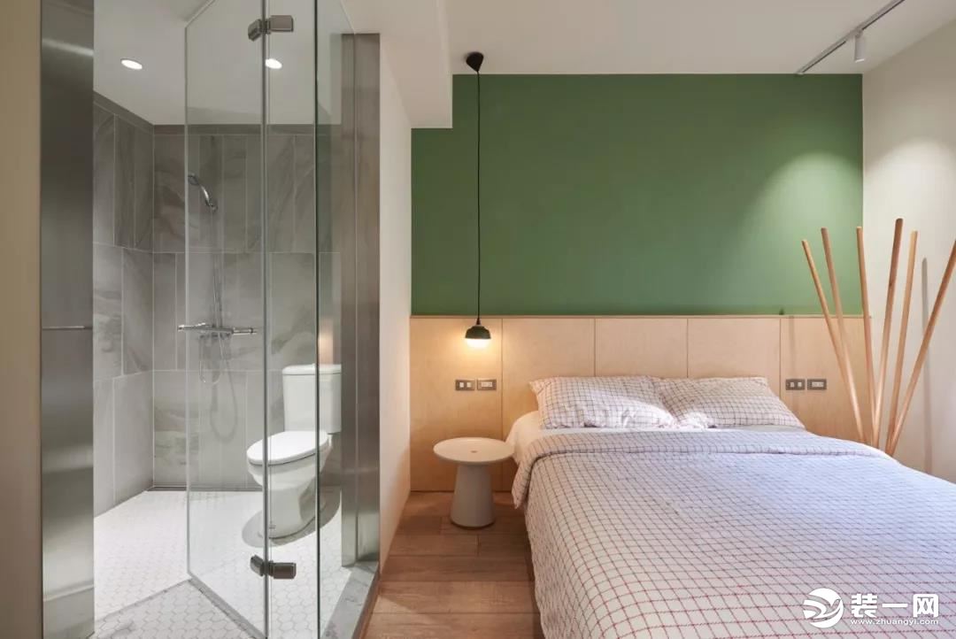卧室半墙主义床头墙设计效果图
