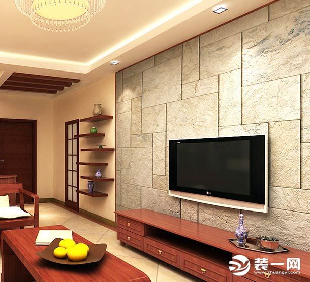 新中式风格电视背景墙效果图