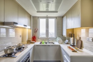 126平米现代风格三居室厨房装修图片