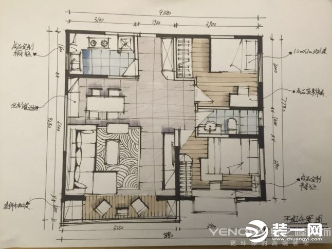 西宁业之峰110平装修案例效果图