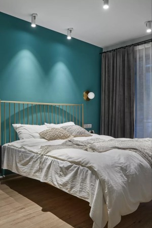 87平米现代简约二居室卧室装修效果图