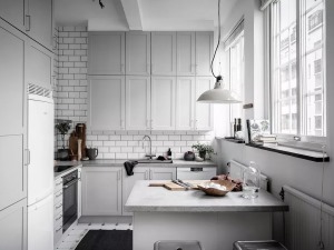 60平現代特色復式住宅廚房裝修效果圖