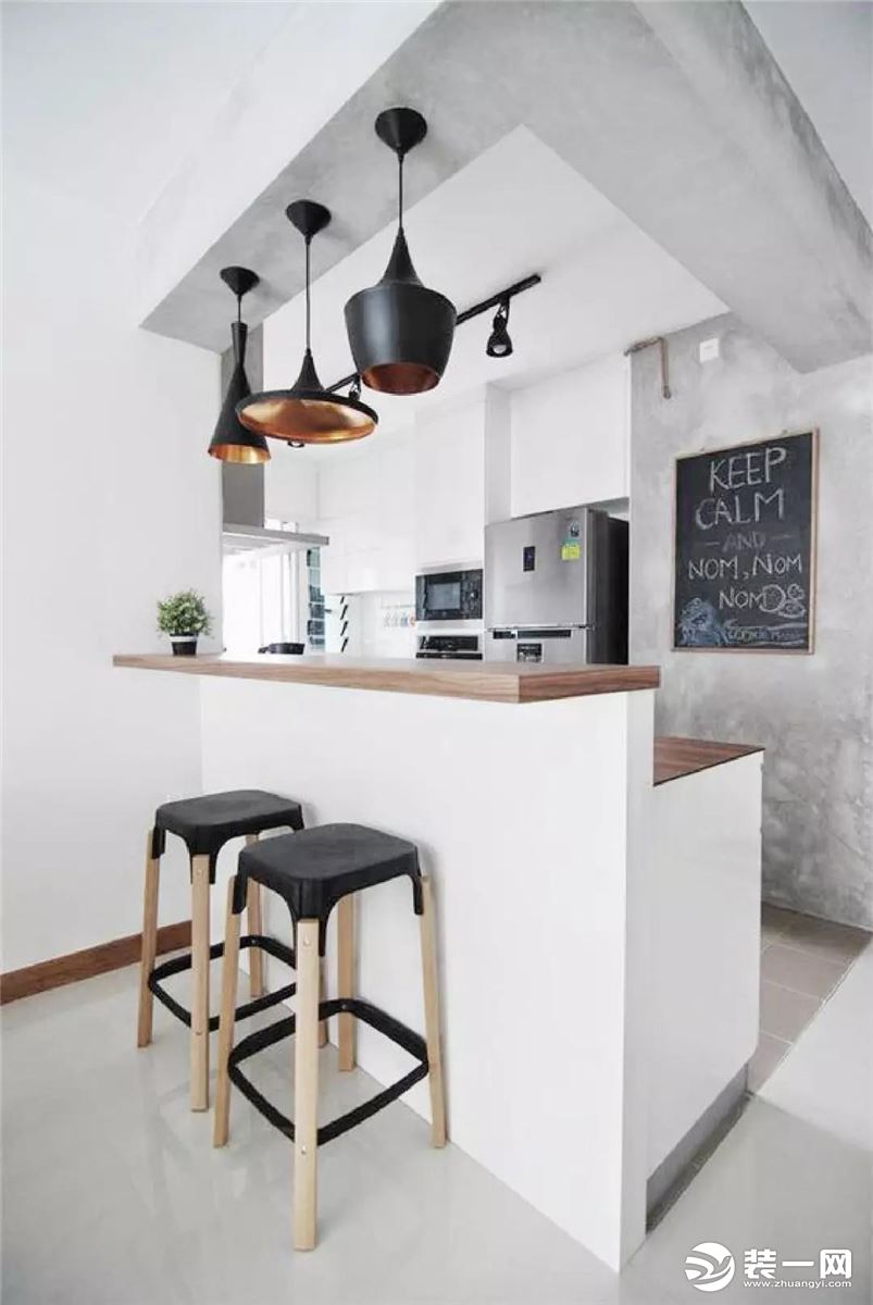 现代风格厨房吧台装修案例