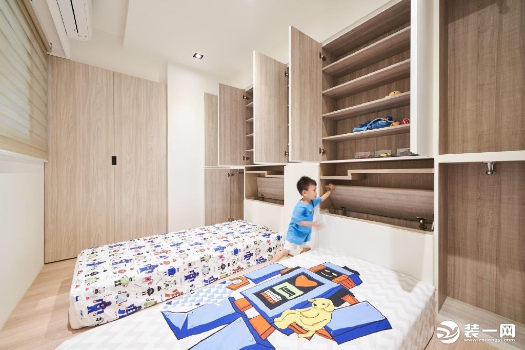 120平两室一厅现代简约风儿童房效果图